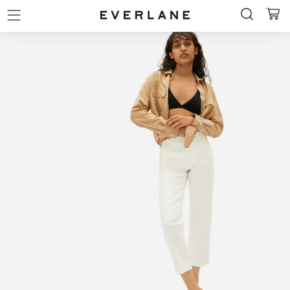 EVERLANE THE STRAIGHT LEG CROP SIZE 8 BONE
